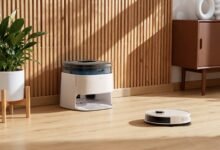 Imagen del robot aspirador Lefant M3 en acción