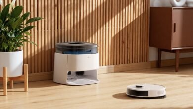 Imagen del robot aspirador Lefant M3 en acción