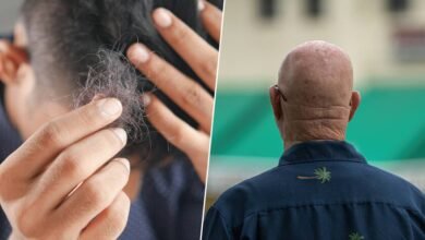 Imágenes de personas lavando su cabello y manteniendo una higiene regular