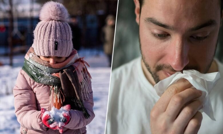 Persona con pelo mojado en un día frío