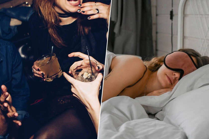 Persona durmiendo después de una fiesta