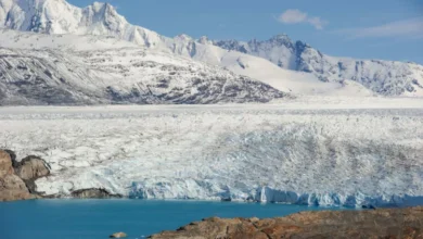 Imagen de un glaciar en los Andes argentinos