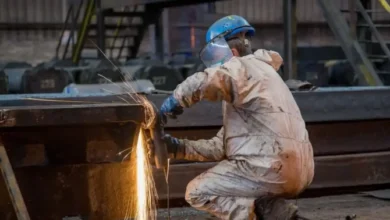 Gráfico de la caída de la industria metalúrgica argentina