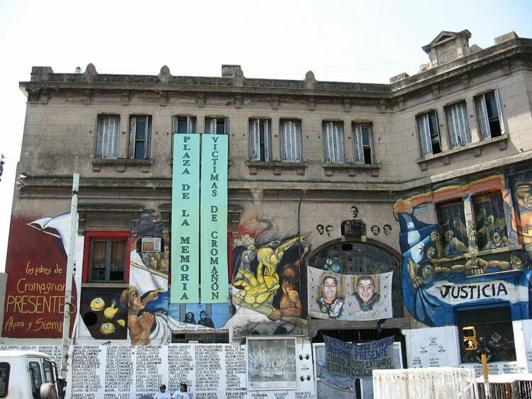 Fotografía de la discoteca República Cromañón después de la tragedia