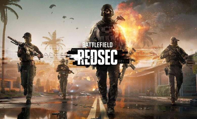 Imagen de Battlefield REDSEC, mostrando un mapa de juego y personajes