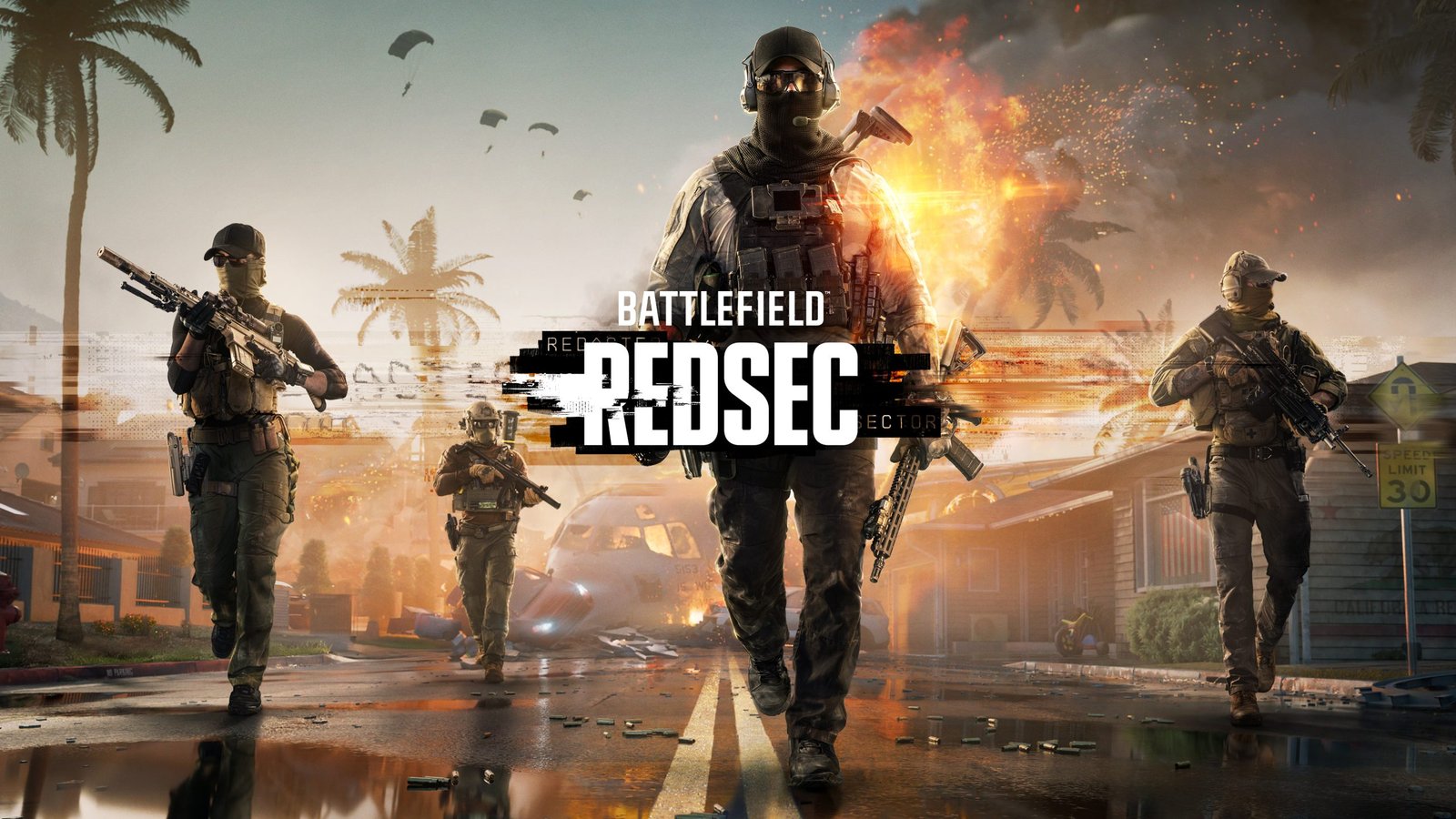 Imagen de Battlefield REDSEC, mostrando un mapa de juego y personajes