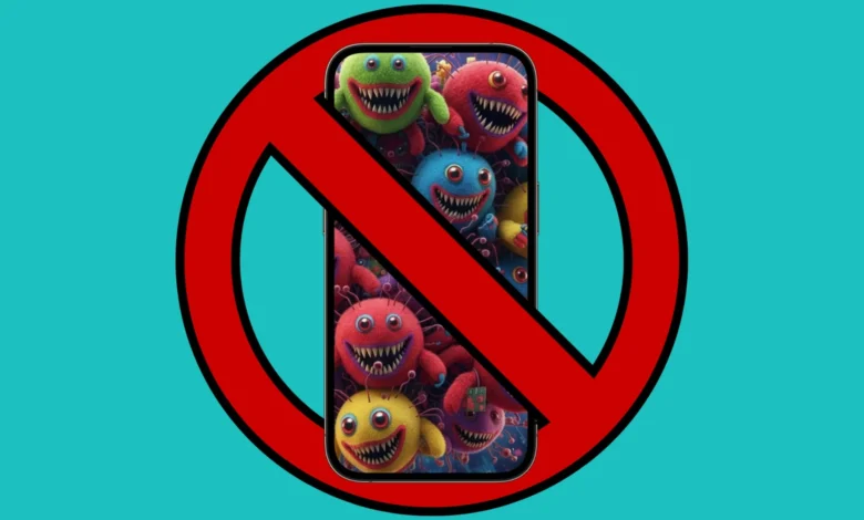 Imagen de un teléfono móvil con una pantalla de carga