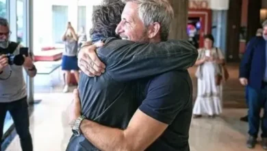 Rogelio Frigerio y Javier Milei en una reunión