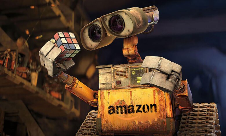 Imagen de la tienda de Amazon con robots