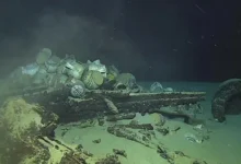 Imagen del barco mercante del siglo XVI descubierto en el mar Mediterráneo