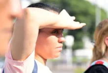 Termómetro con temperatura alta