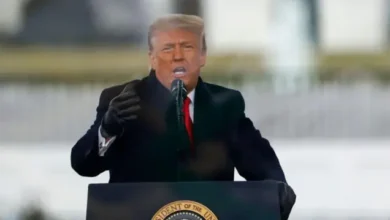 Donald Trump habla a sus seguidores en Washington D.C.