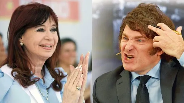 Javier Milei y Cristina Kirchner