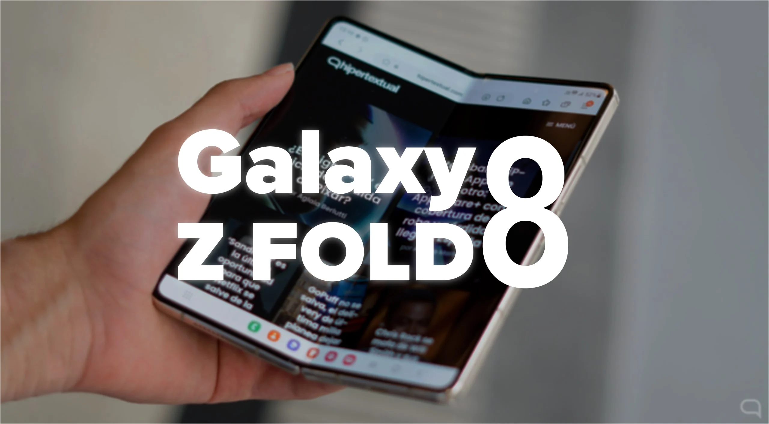 Imagen del Galaxy Z Fold 8 con su cámara mejorada