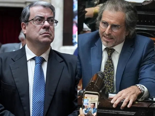 Germán Martínez y Bertie Benegas Lynch en la Cámara de Diputados