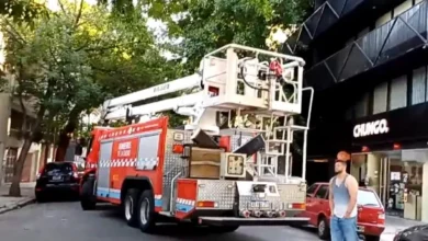 Imagen de un incendio en un edificio de Villa Crespo