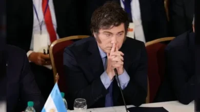Javier Milei en una conferencia de prensa