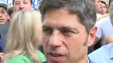 Axel Kicillof en la marcha de la CGT contra la reforma laboral