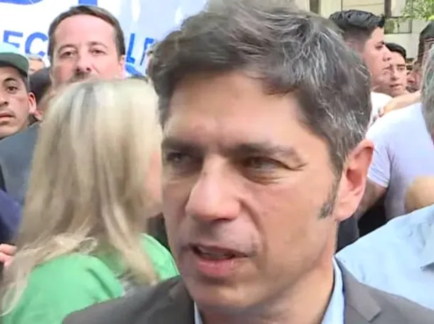 Axel Kicillof en la marcha de la CGT contra la reforma laboral