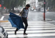 Imagen del clima navideño en Buenos Aires con tormentas y sol