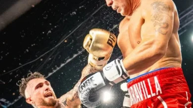 Pepi Staropoli y Maravilla Martínez en el ring durante Párense de Manos 3