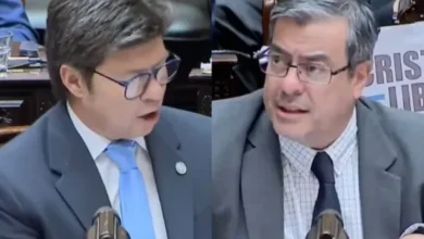 Diputado Lisandro Almirón y Germán Martínez en la Cámara de Diputados