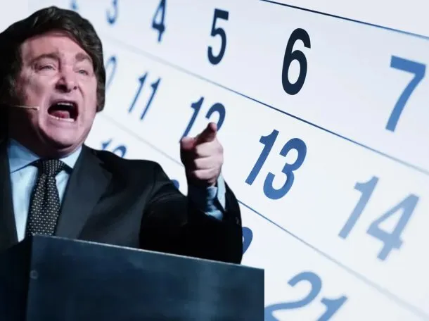 Imagen de un calendario con un feriado marcado