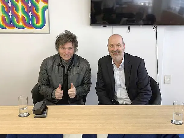 Javier Milei y Federico Sturzenegger en una reunión