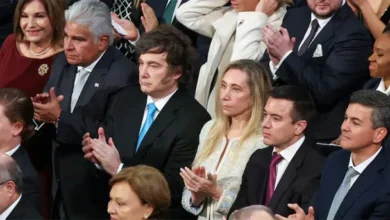 Javier Milei y su hermana Karina en la ceremonia de entrega del Premio Nobel de la Paz en Noruega