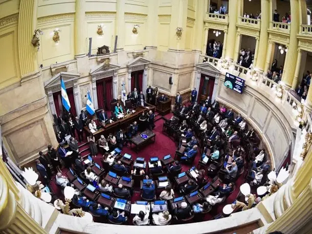 El Senado argentino en sesión