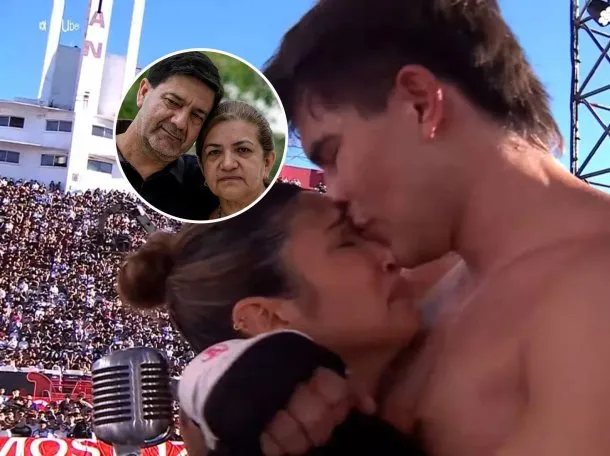 Julieta Rossi y Agustín Monzón en un evento de boxeo