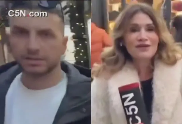 Periodista de C5N atacada en vivo en Roma