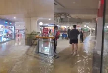 Imágenes de Unicenter inundado durante el temporal