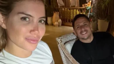 Wanda Nara y Martín Migueles en la playa