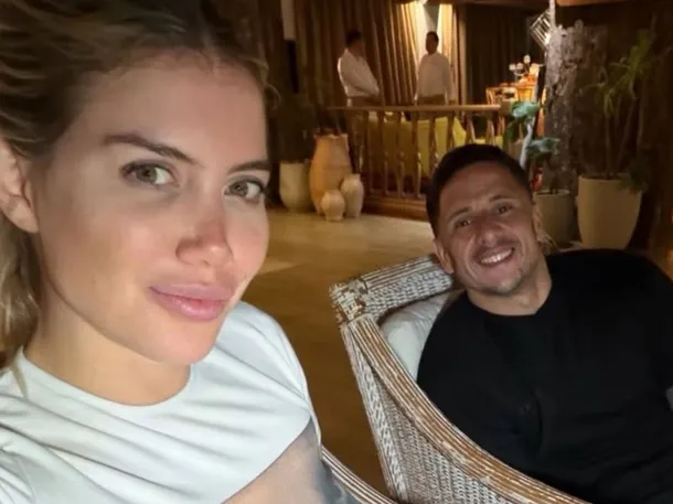 Wanda Nara y Martín Migueles en la playa