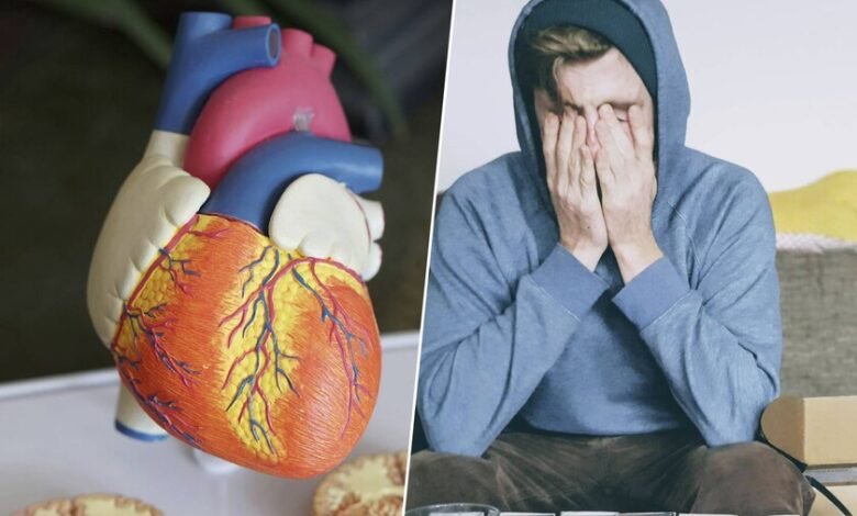 Ilustración de un corazón con una gráfica de bolsa en el fondo