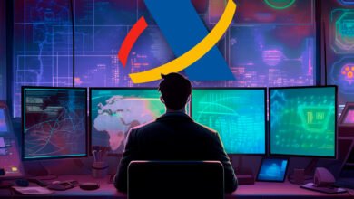 Imagen de un hacker trabajando en una computadora