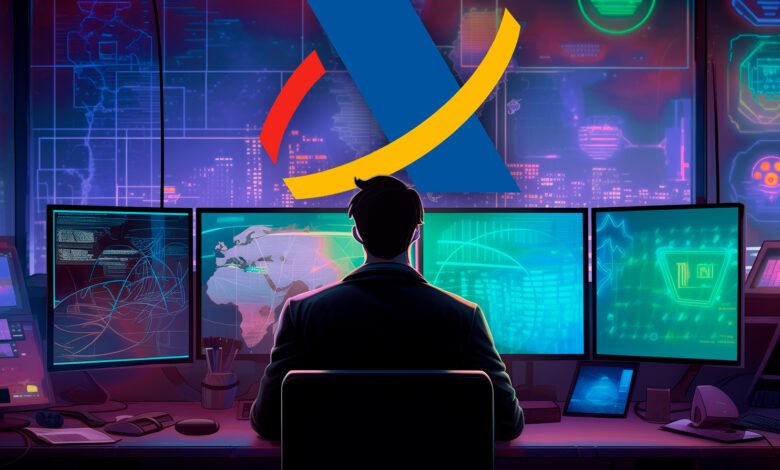 Imagen de un hacker trabajando en una computadora