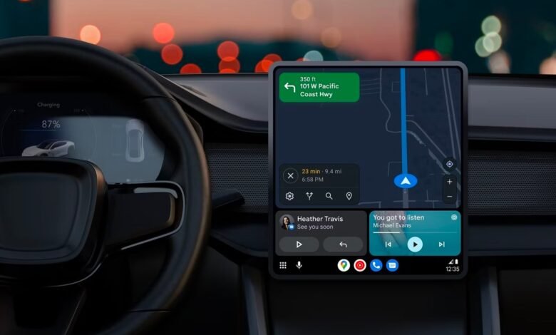 Pantalla de Android Auto 16 mostrando el nuevo reproductor multimedia
