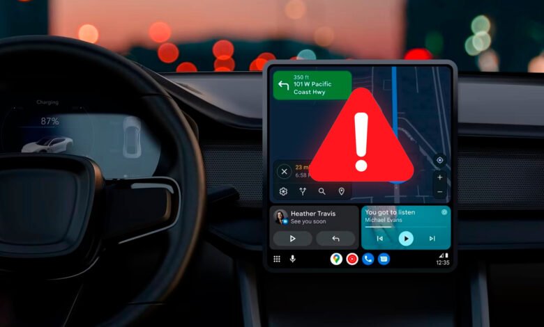 Imagen de la pantalla de Android Auto con GameSnacks