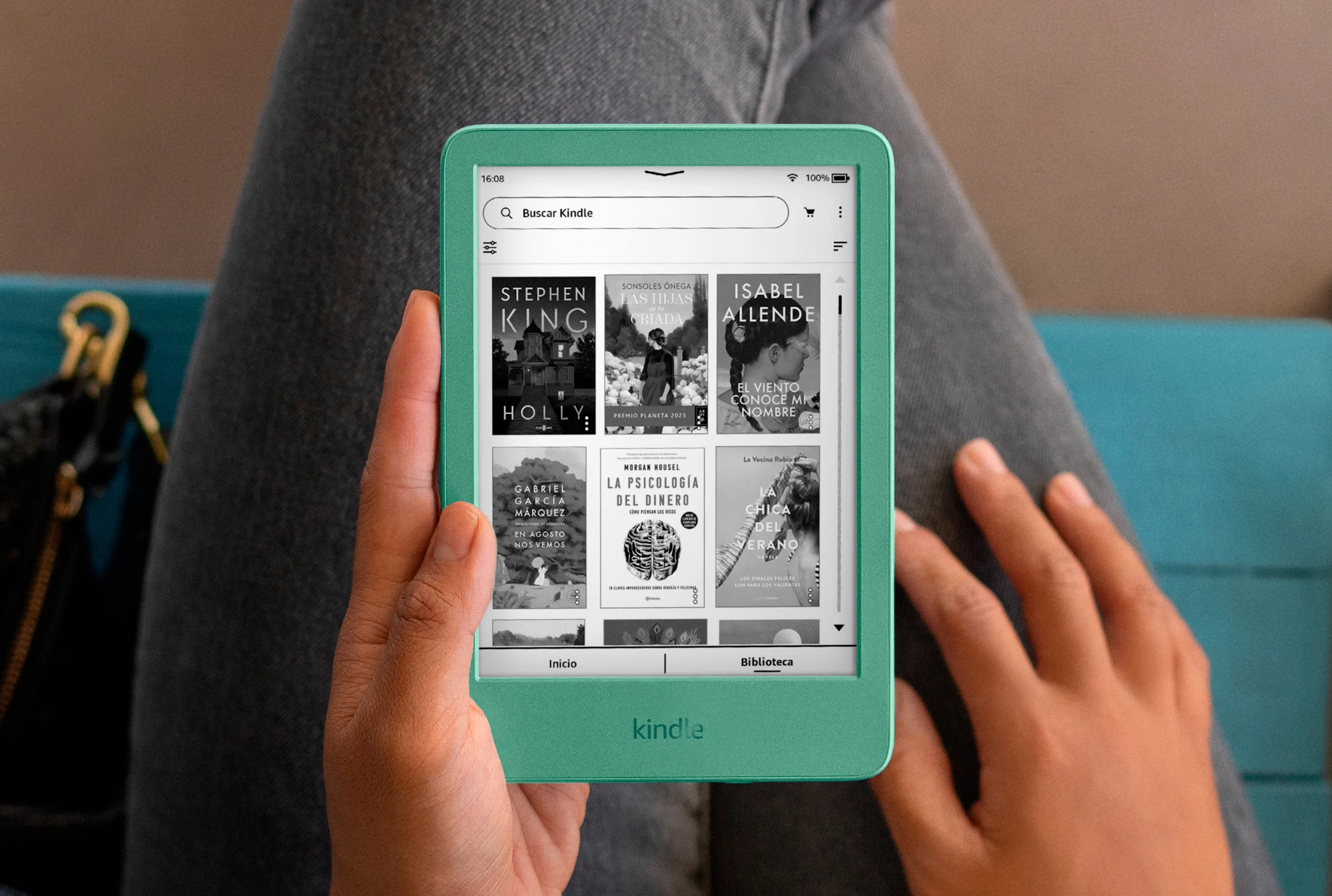 Imagen de un Kindle a color con pantalla menos nítida