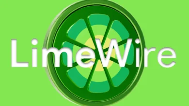Logo de LimeWire en una ventana de navegador