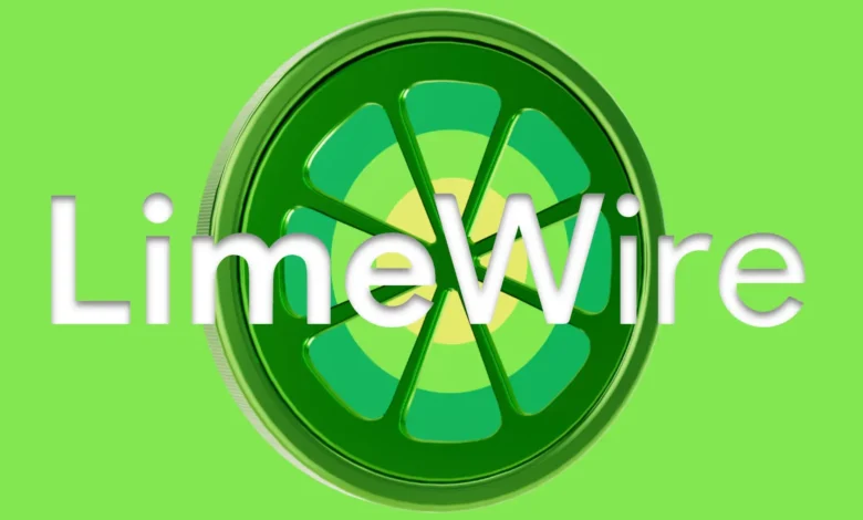 Logo de LimeWire en una ventana de navegador