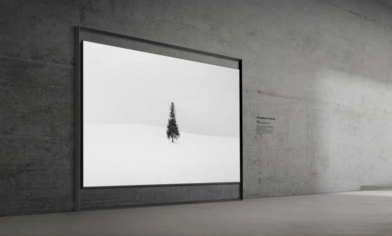 Imagen de la TV Samsung R95H con su diseño impresionante y pantalla de 130 pulgadas