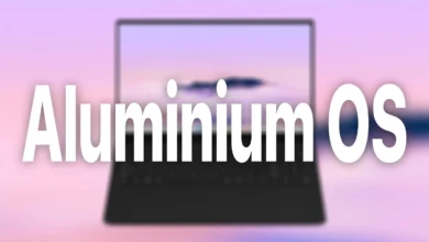 Captura de pantalla de Aluminium OS en acción, mostrando su interfaz minimalista y multitarea