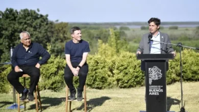 Axel Kicillof en una conferencia de prensa