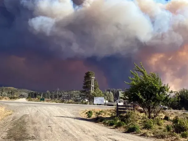 Incendio forestal en Chubut