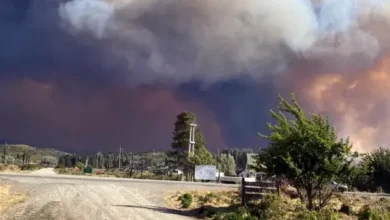 Incendio forestal en Cholila, Chubut
