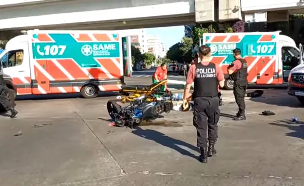 Imagen del lugar del accidente en Palermo