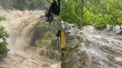 Foto de un río crecido en Córdoba